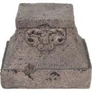 Clayre & Eef Tuindecoratie 18x18x14 cm Grijs Magnesium (MGO)