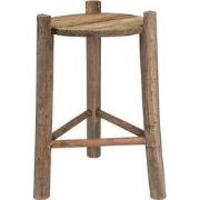 Clayre & Eef Plantentafeltje Ø 27x44 cm Bruin Hout