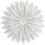 Clayre & Eef Decoratie schaal Ø 20x1 cm Wit Goudkleurig Polyresin Takk...