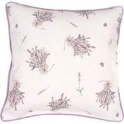 Clayre & Eef Kussenhoes 40x40 cm Paars Wit Katoen Lavendel