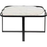 Clayre & Eef Salontafel 86x68x45 cm Zwart Wit IJzer