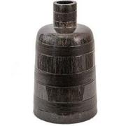 Clayre & Eef Vaas Ø 15x25 cm Zwart Glas