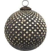 Clayre & Eef Kerstbal Ø 11 cm Bruin Glas