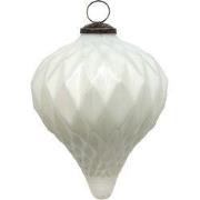 Clayre & Eef Kerstbal Ø 13 cm Wit Glas