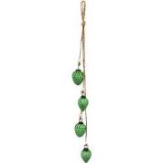 Clayre & Eef Kerstbal Set van 4 Ø 5 cm / 70 cm Groen Glas