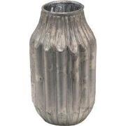 Clayre & Eef Vaas 5x8x15 cm Grijs Glas