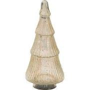 Clayre & Eef Beeld Kerstboom 30 cm Beige Glas