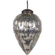 Clayre & Eef Kerstbal Ø 6 cm Zilverkleurig Glas