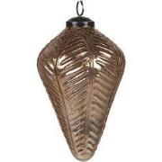 Clayre & Eef Kerstbal Ø 7 cm Goudkleurig Bruin Glas