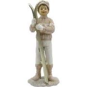 Clayre & Eef Beeld Kind 21 cm Roze Wit Kunststof