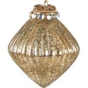 Clayre & Eef Kerstbal Ø 7 cm Goudkleurig Glas