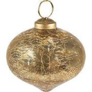 Clayre & Eef Kerstbal Ø 9 cm Goudkleurig Glas