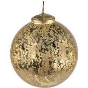 Clayre & Eef Kerstbal Ø 9 cm Goudkleurig Glas