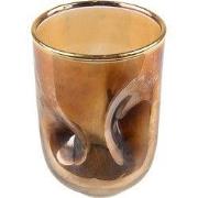 Clayre & Eef Theelichthouder Ø 7x10 cm Goudkleurig Glas