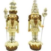 Clayre & Eef Beeld Set van 2 Notenkraker 23 cm Beige Kunststof