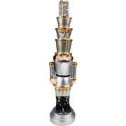 Clayre & Eef Kerstdecoratie Notenkraker 33 cm Zilverkleurig Polyresin