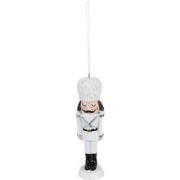 Clayre & Eef Kersthanger Notenkraker 13 cm Wit Kunststof