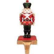 Clayre & Eef Haak Kerstsok Notenkraker Rood Zwart Kunststof