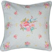 Clayre & Eef Kussenhoes 40x40 cm Groen Katoen Bloemen