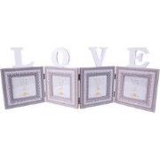 Clayre & Eef Fotolijst 10x10 cm Grijs Wit MDF