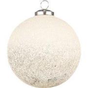 Clayre & Eef Kerstbal Ø 12 cm Beige Glas