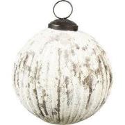 Clayre & Eef Kerstbal Ø 10 cm Beige Glas