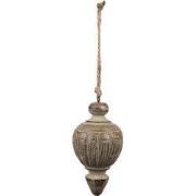 Clayre & Eef Kersthanger Ø 7x13 cm Bruin Hout