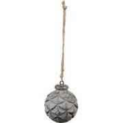 Clayre & Eef Kersthanger Ø 8 cm Grijs Bruin Hout