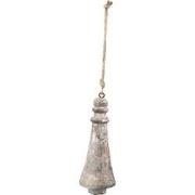 Clayre & Eef Hanger Ø 6x16 cm Zilverkleurig Hout