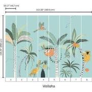 Gebungel in de jungle - Kinderbehang - 389,6 cm x 280 cm - Walloha