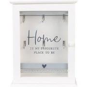 Clayre & Eef Sleutelkastje 20x6x27 cm Wit Hout