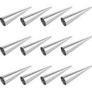 Krumble Hoorn mallen - 12 cm - RVS - Zilver - Set van 12