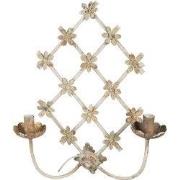 Clayre & Eef Wandlamp 43x16x55 cm Beige Goudkleurig IJzer