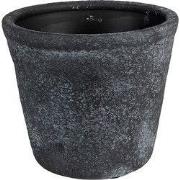 Clayre & Eef Bloempot Ø 8x7 cm Grijs Keramiek