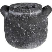 Clayre & Eef Bloempot 17x15x13 cm Grijs Steen
