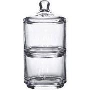 Clayre & Eef Voorraadpot Deksel Ø 10x21 cm Glas Hart