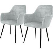 2 x eetkamerstoelen grijs