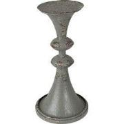 Clayre & Eef Kandelaar 26 cm Grijs Metaal