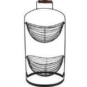 Clayre & Eef Mandenrek 27x19x57 cm Zwart IJzer