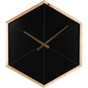 Clayre & Eef Wandklok 50 cm Zwart Bruin Hout