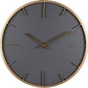 Clayre & Eef Wandklok Ø 45 cm Grijs MDF