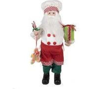 Clayre & Eef Beeld Kerstman 46 cm Rood Kunststof