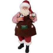 Clayre & Eef Beeld Kerstman 28 cm Rood Kunststof