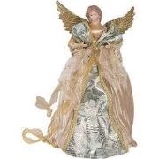 Clayre & Eef Kerstdecoratie Beeld Engel 43 cm Goudkleurig Kunststof