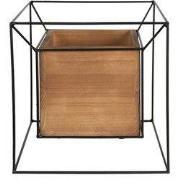 Clayre & Eef Plantenstandaard 26x26x26cm Zwart IJzer