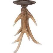 Clayre & Eef Kandelaar 19x19x29 cm Bruin Beige Polyresin