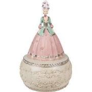 Clayre & Eef Muziekdoos Vrouw Ø 12x19 cm Roze Polyresin