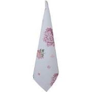 Clayre & Eef Theedoek 50x70 cm Blauw Roze Katoen Hortensia