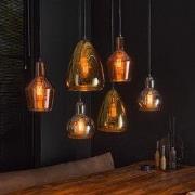 Hoyz - Hanglamp 3+3 Mix - Glass Tricolore - Artic zwart