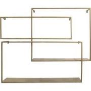 Clayre & Eef Wandrek Set van 3 Goudkleurig IJzer